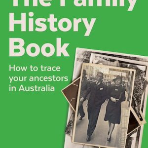 Green cover of The Family History Book, which features old photographs